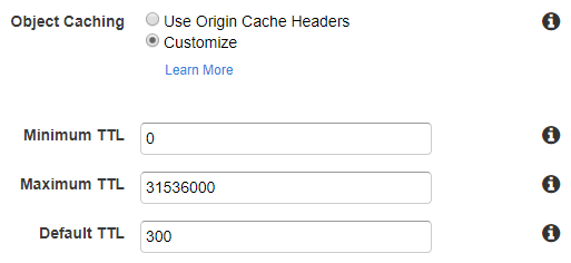 CloudFront Object Caching