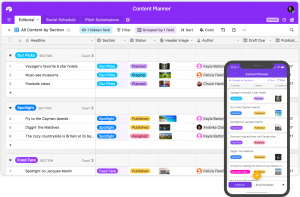 Product Shot of Airtable's Editorial Calendar