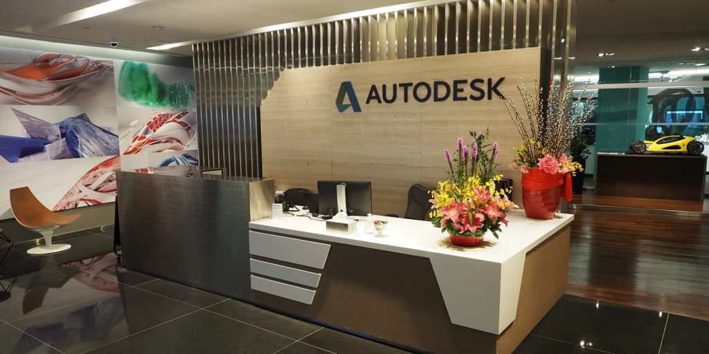 Reception area at Autodesk Singapore