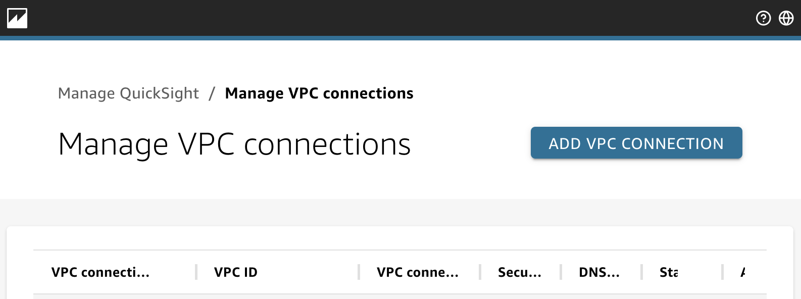 Figure 2: Add a VPC connection