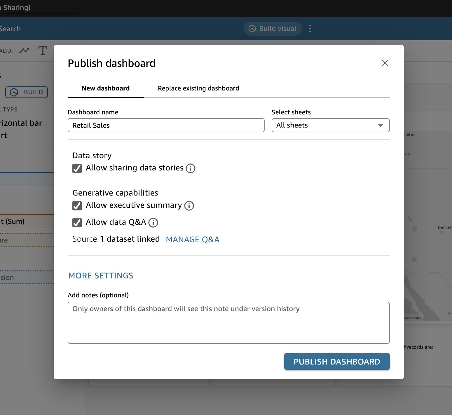 Publish Dashboard