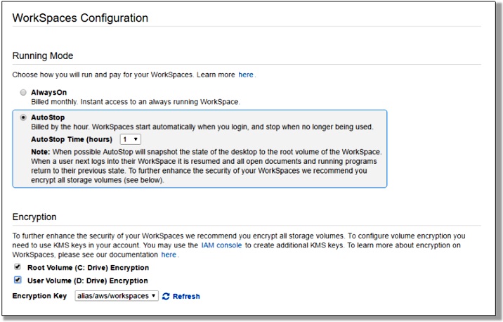 WorkSpaces Configuration