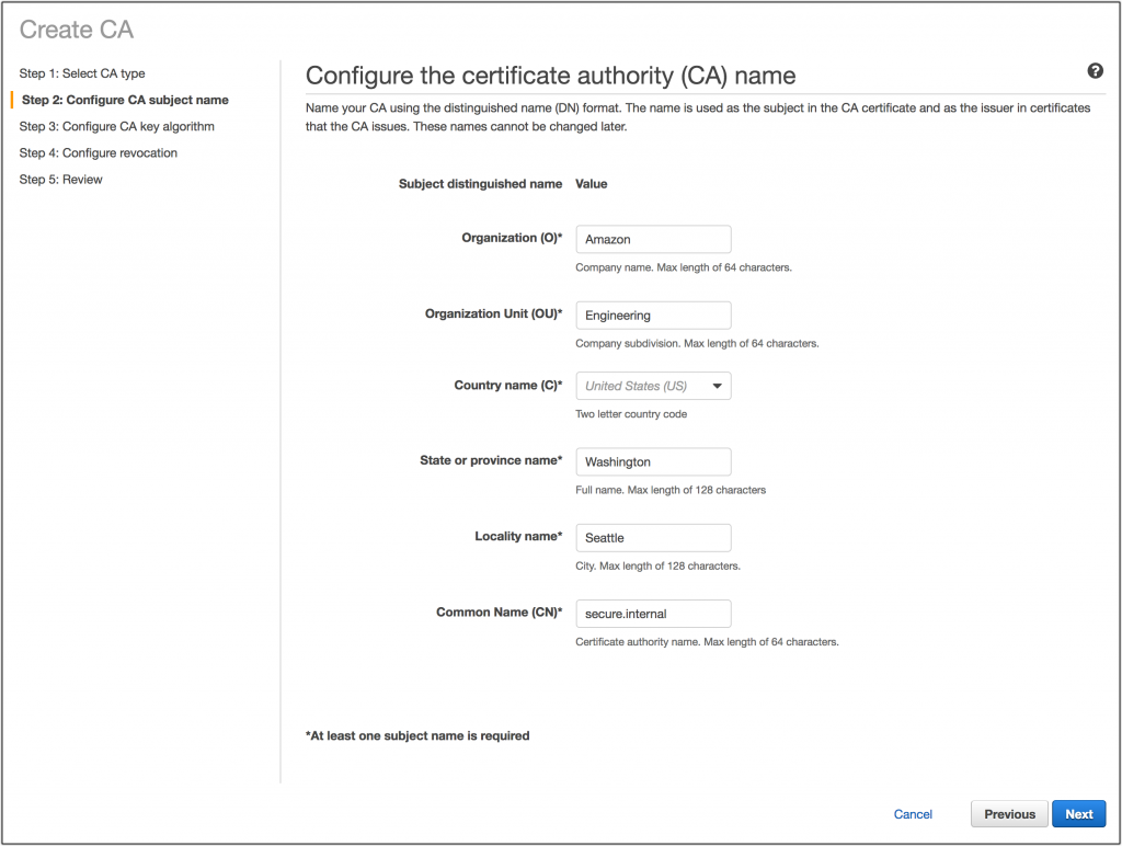 Aws Certificate Manager 启动私有证书颁发机构 亚马逊aws官方博客