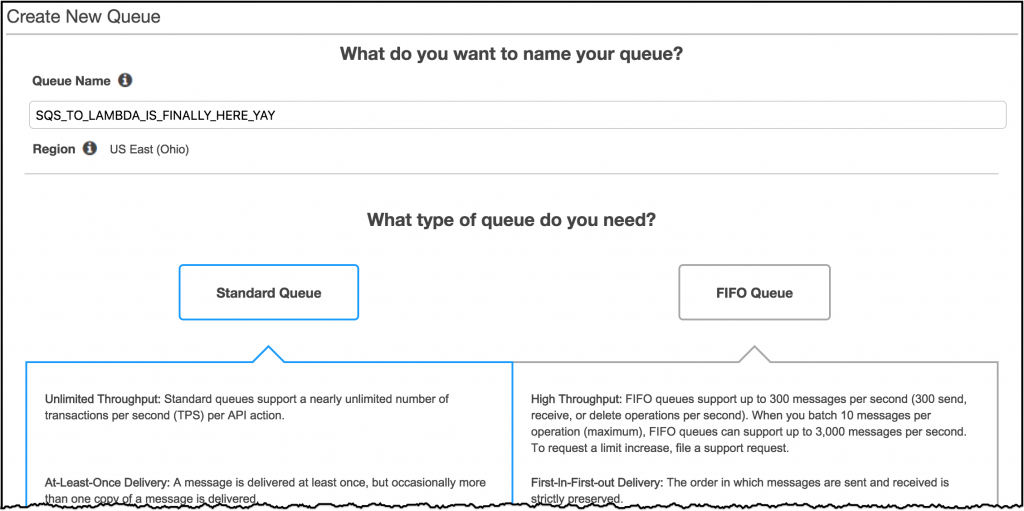 sqs queue lambda