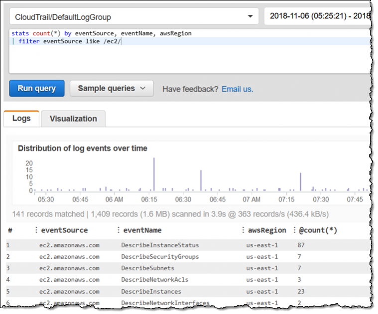 aws cloudwatch logs export