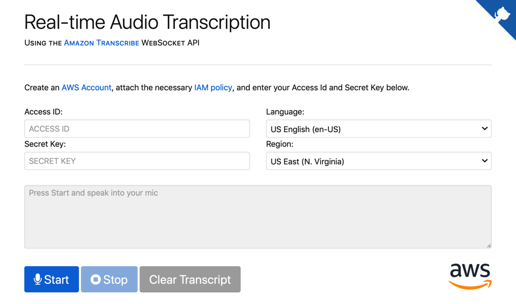 amazon transcribe