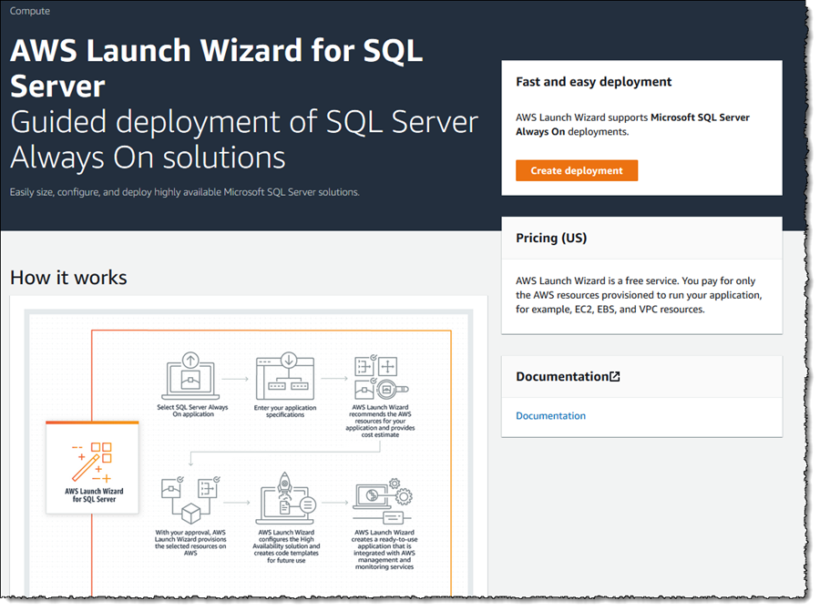 AWS Launch Wizard for SQL Server 