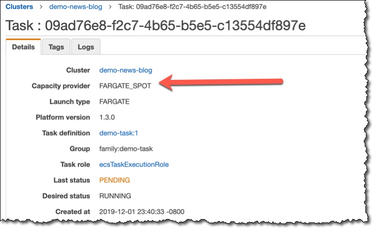 Aws Fargate Spotの発表 Fargateとスポットインスタンスの統合 Amazon Web Services ブログ