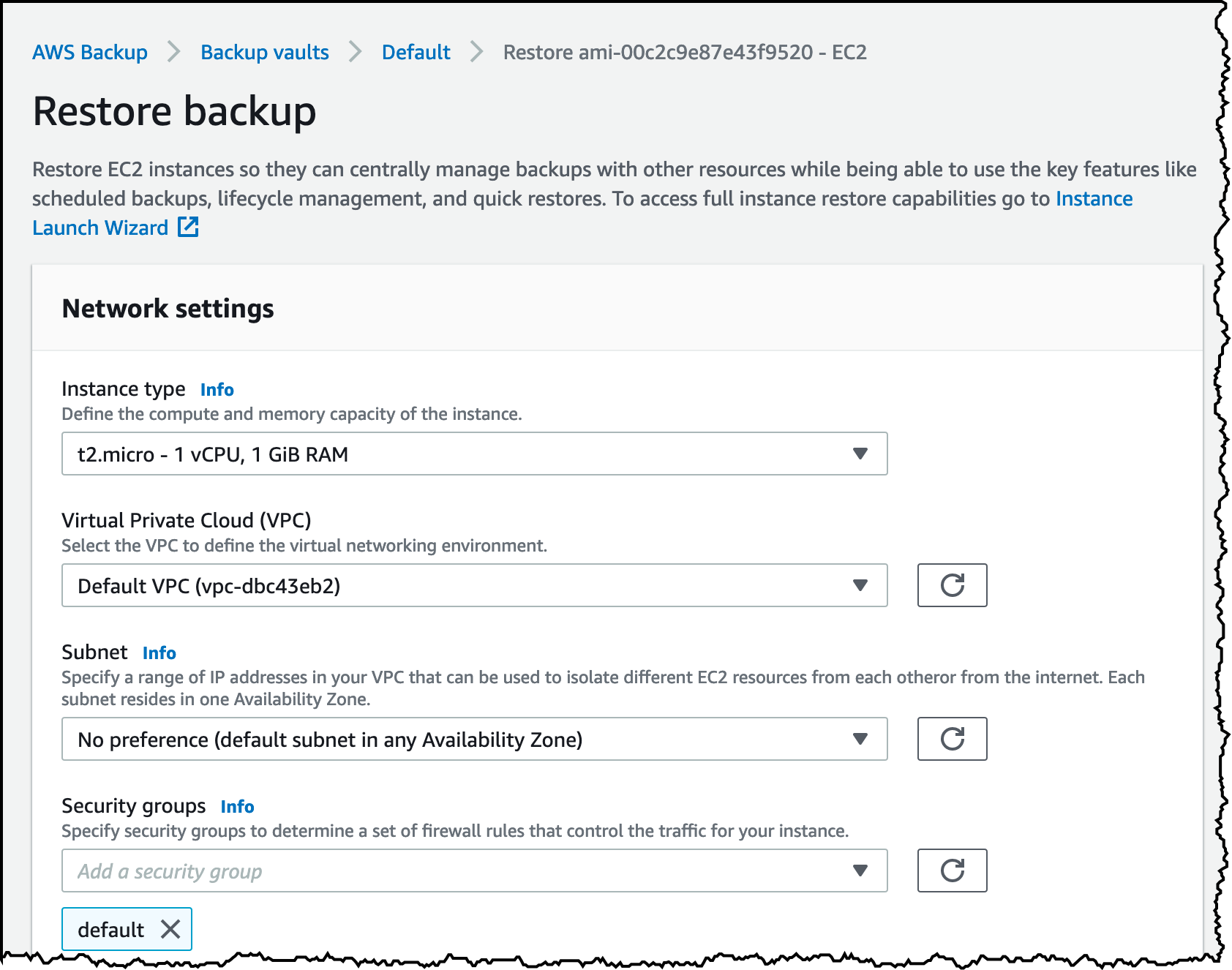 aws command efs