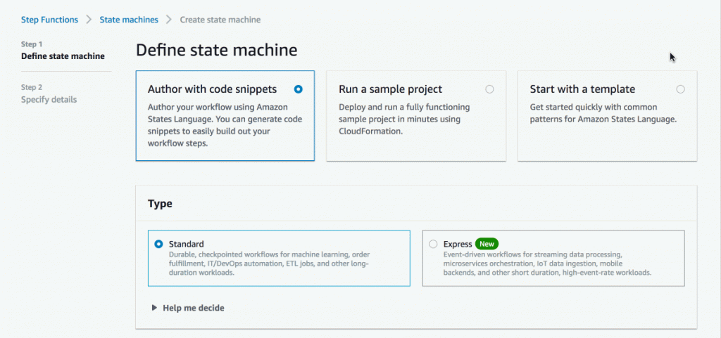 AWS Step Functions adds updates to ‘choice’ state, global access to context object, dynamic timeouts, result selection, and intrinsic functions to Amazon States Languages