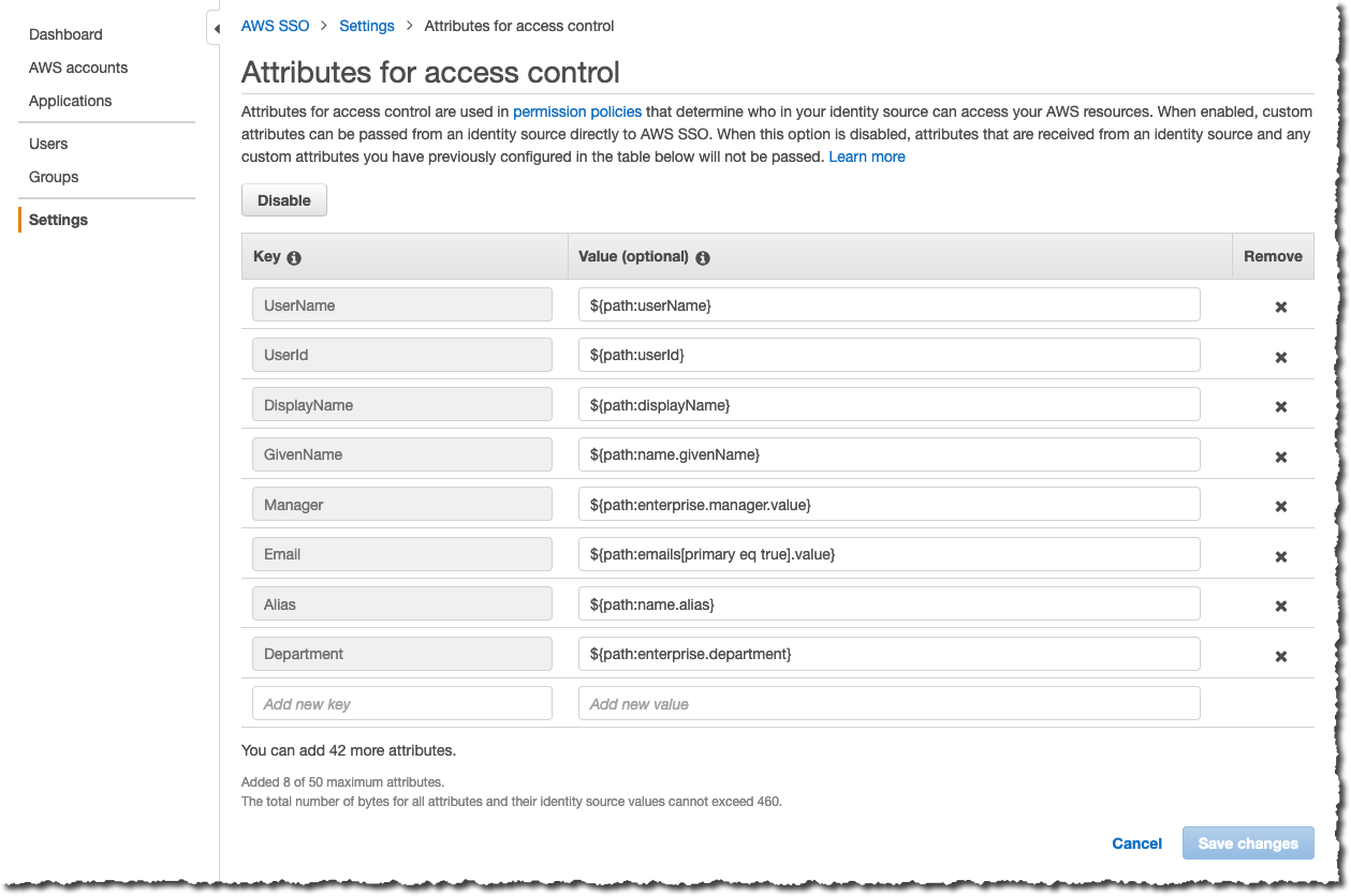 Attributes for Access Control