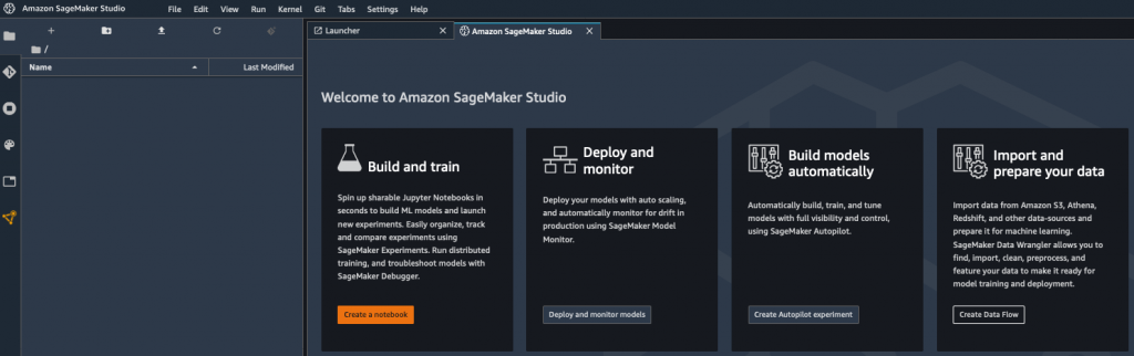 SageMaker screenshot