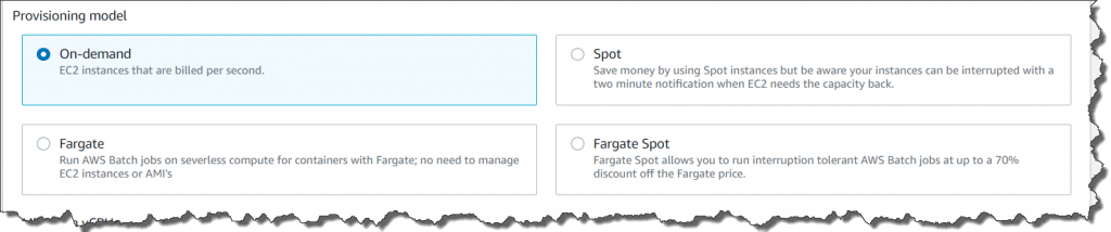 Selecting Fargate