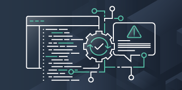 line drawing image of a machine learning application analyzing code