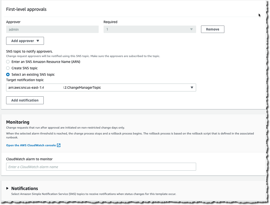 Change Manager Create Template part 2