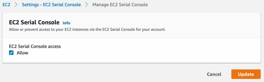 Enabling the console