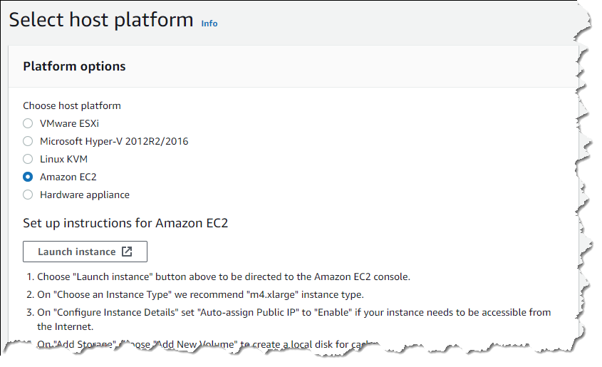 FSx File Gateway platform options