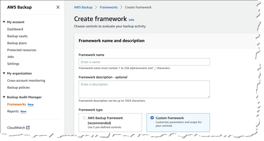 Creating a backup audit framework