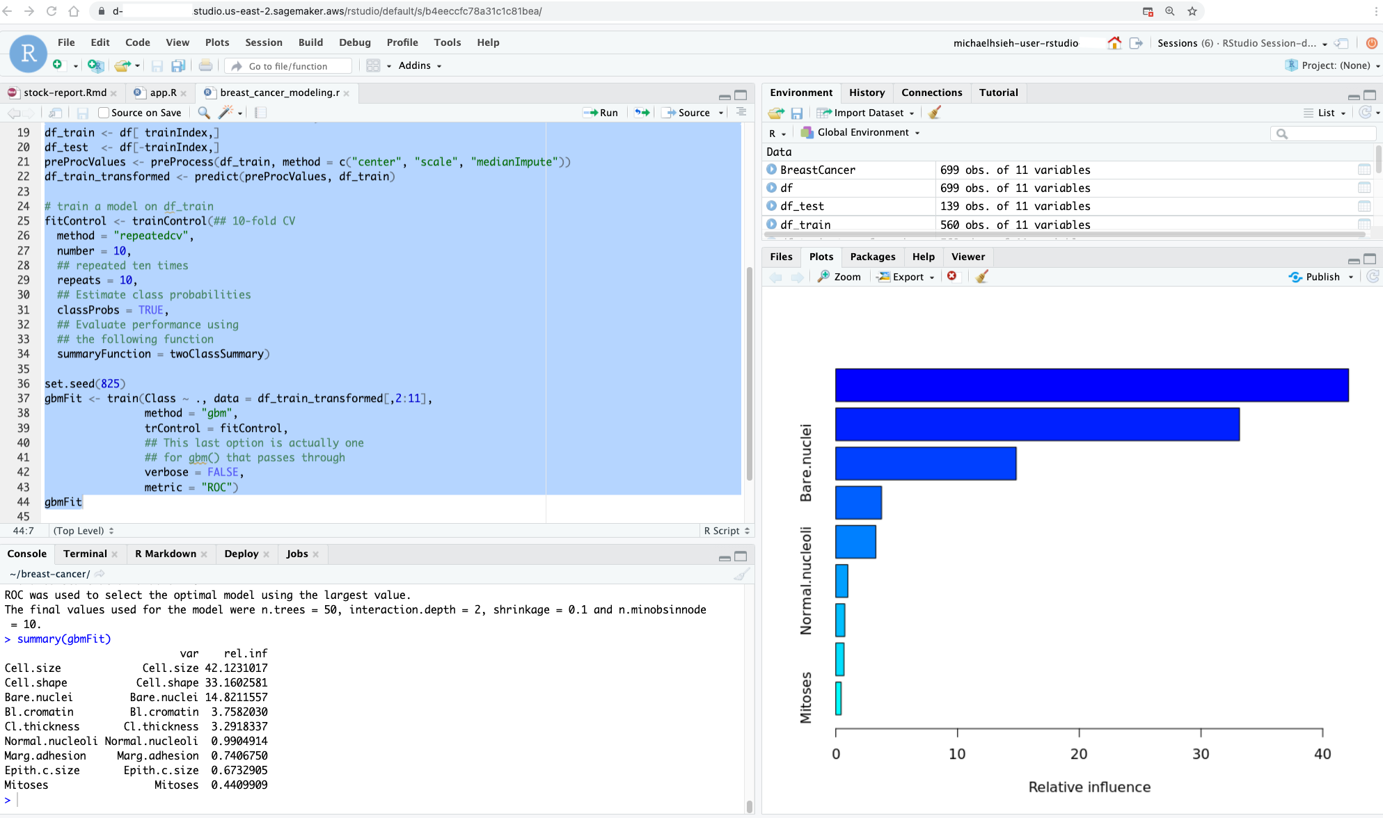 Rstudio machine hot sale learning