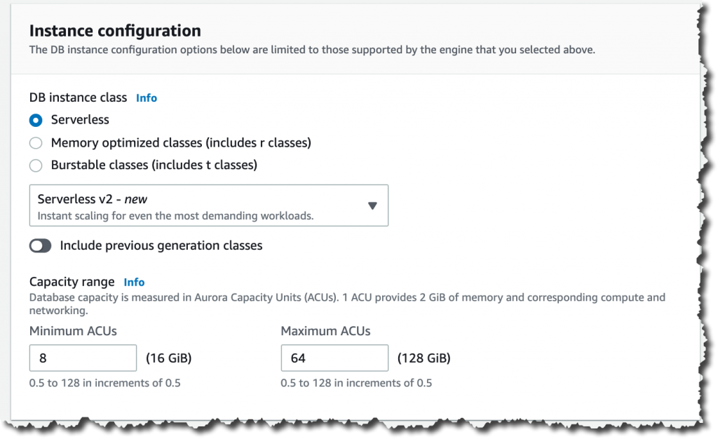 Capacity configuration