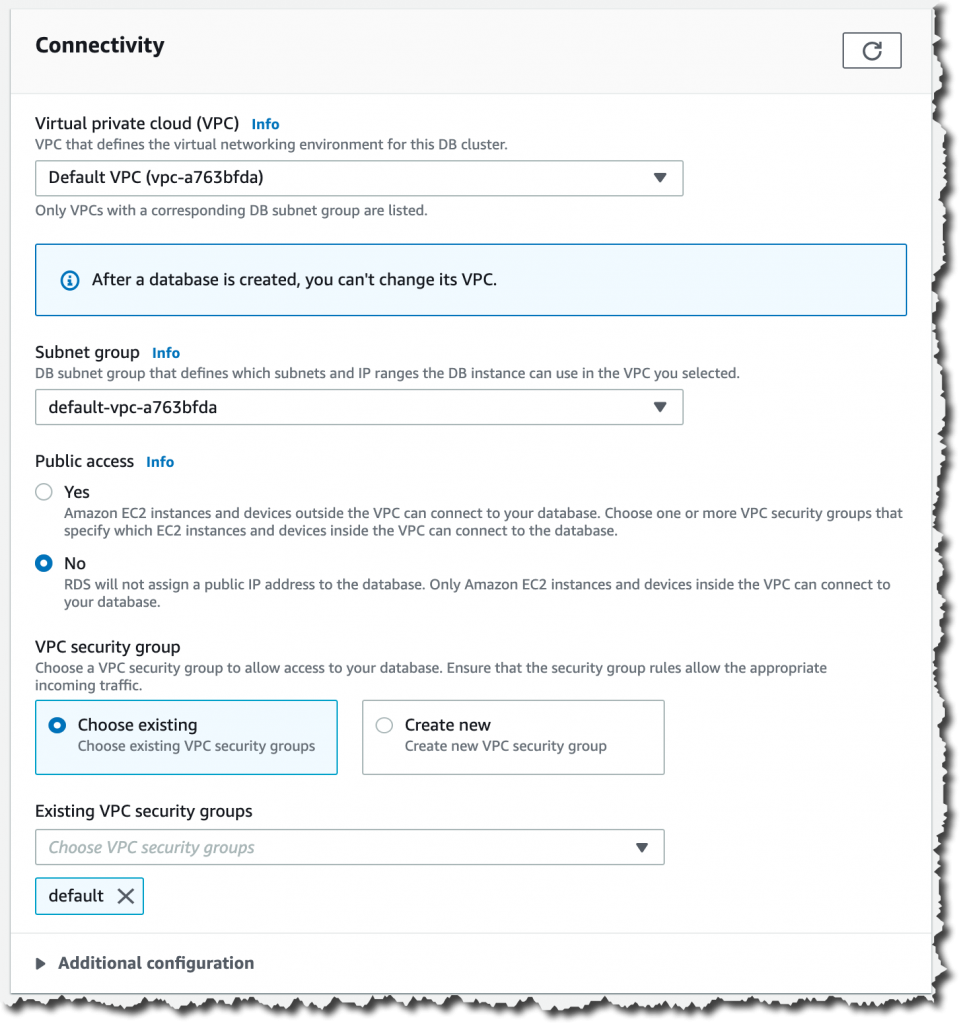 Configuración de conectividad