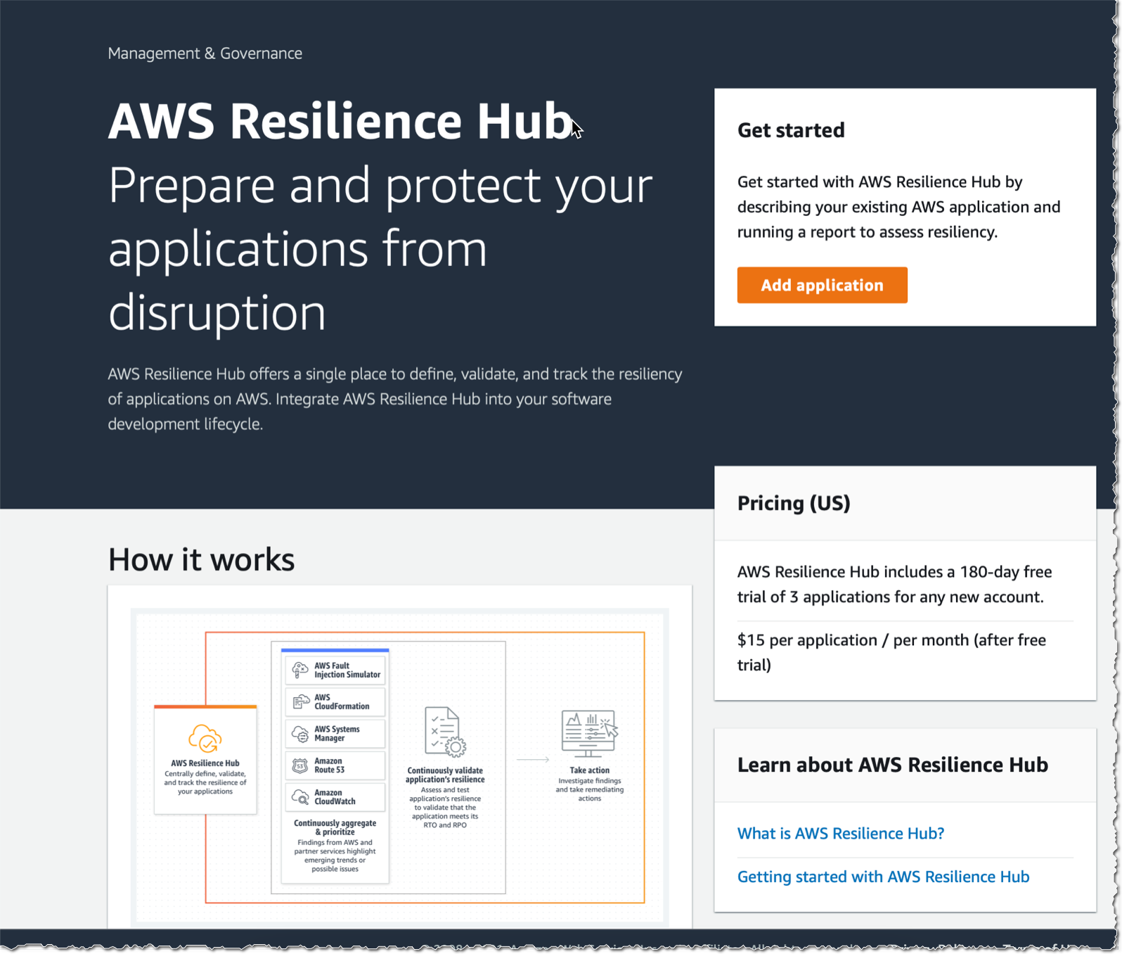 Resilience hub add application