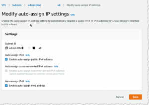 auto assign IPv6 addresses in subnet