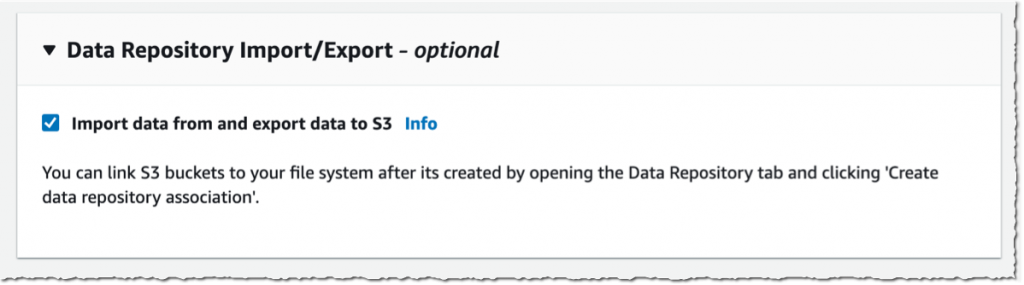 Lustre - enable S3 synchronization