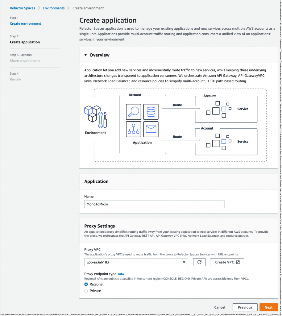 Refactor Space - Create application