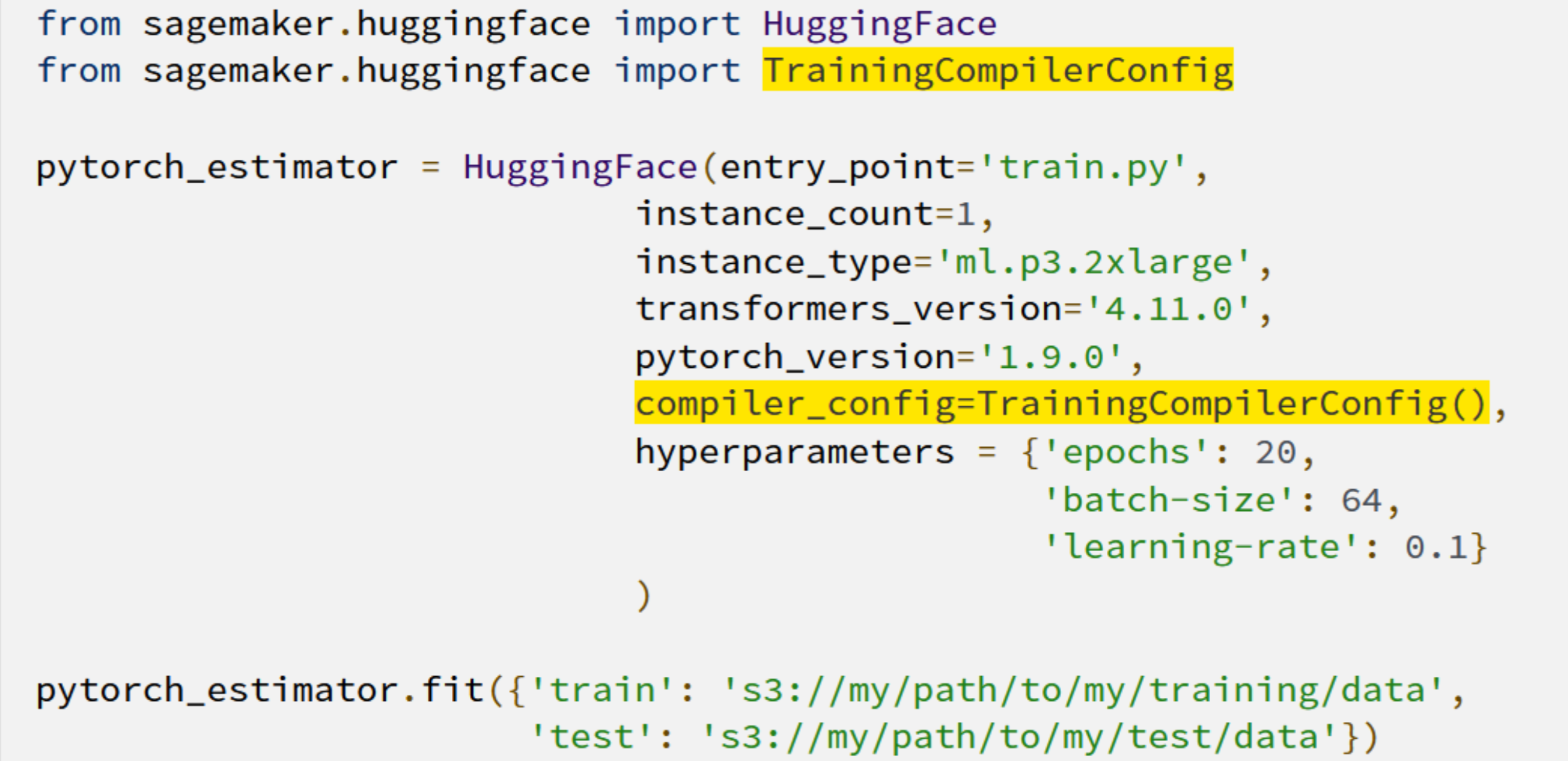 SageMaker Training Compiler Code Changes