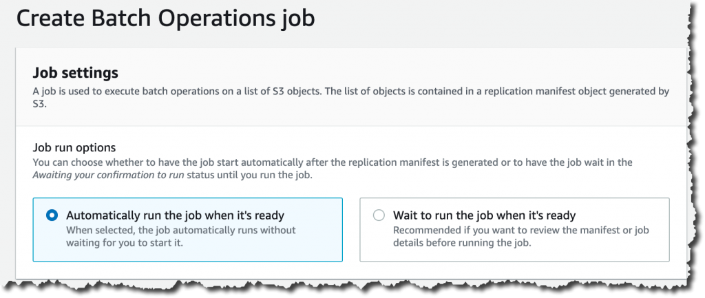 Create a Batch Operations job view