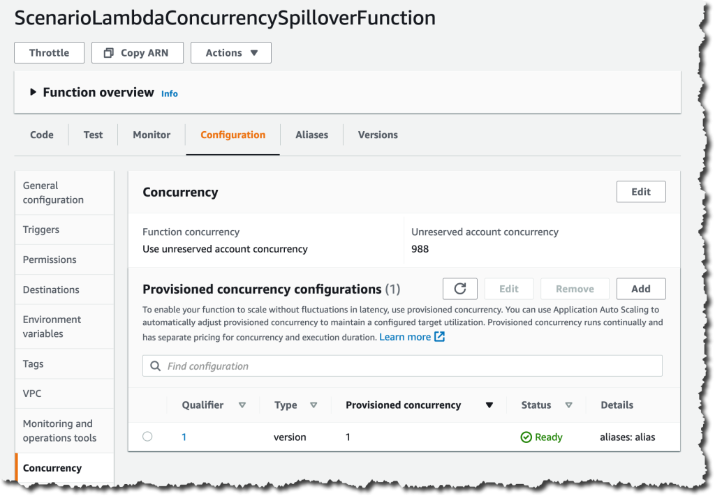 Lambda でプロビジョニングされる同時実行の設定