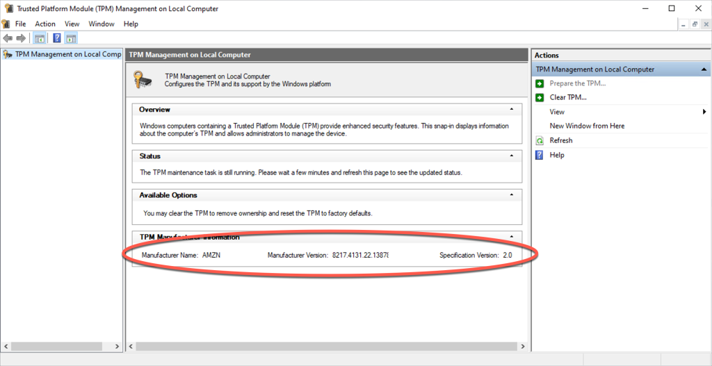 Trusted Platform Module Management