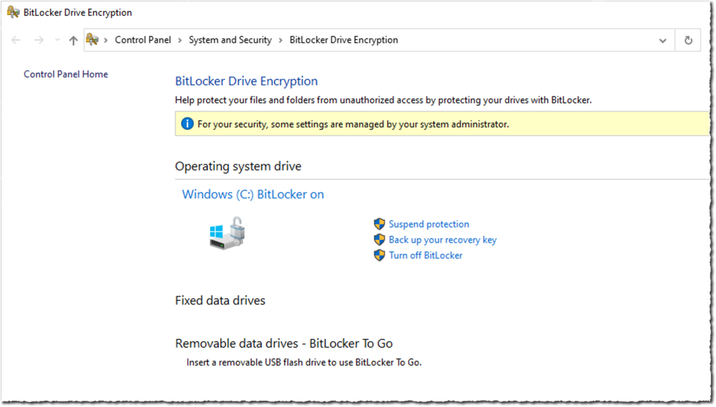 Turn on Bitlocker - part 2