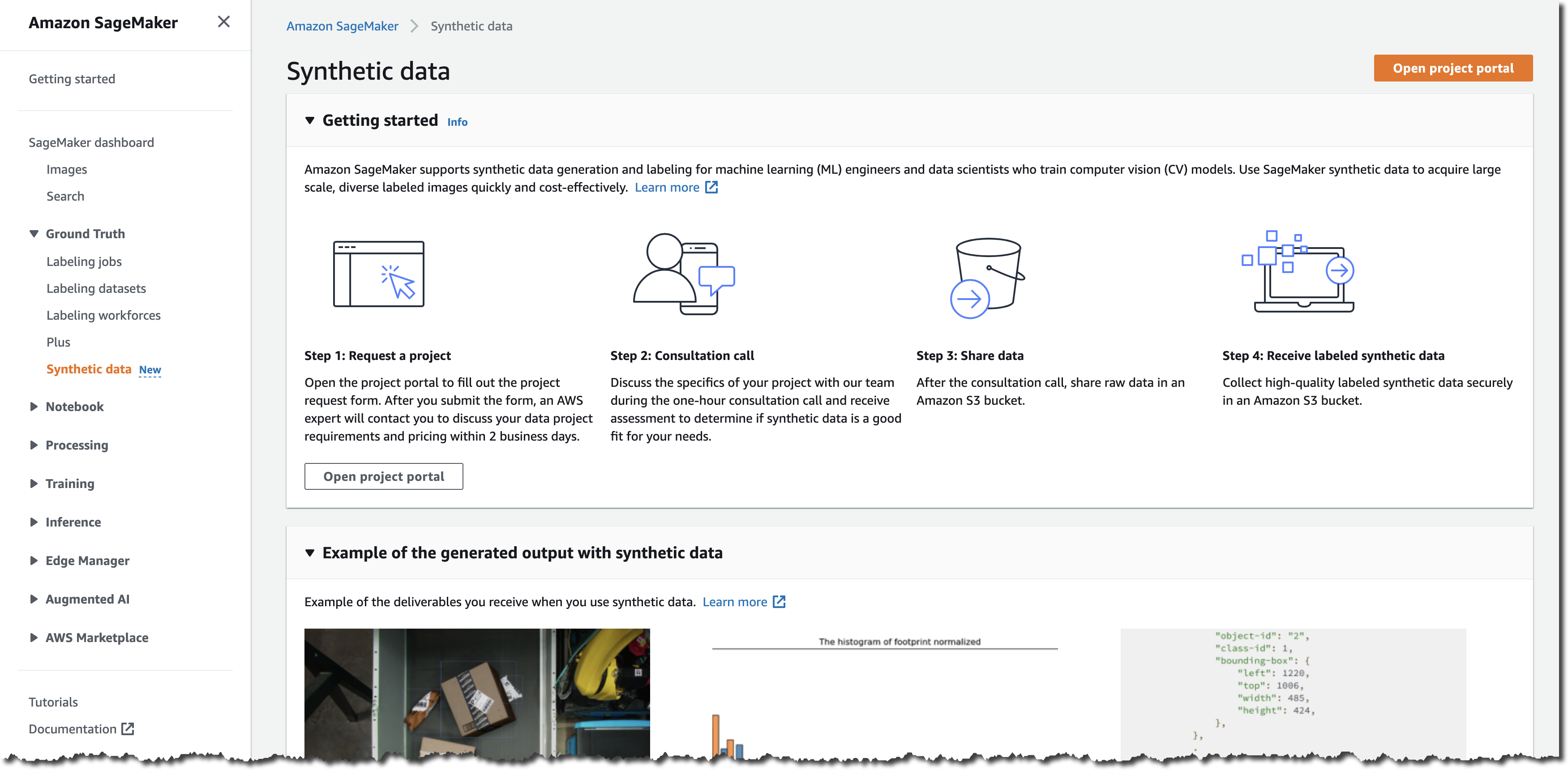 Amazon SageMaker Ground Truth Synthetic Data