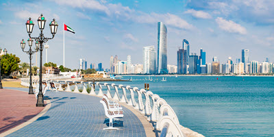 View of Abu Dhabi in the United Arab Emirates