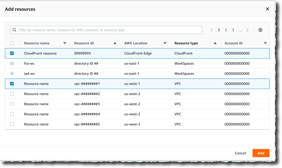 Internet Monitor - Select resources