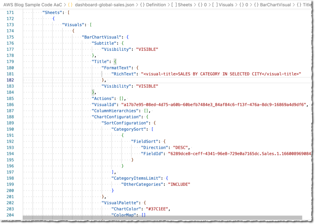 QuickSight API - Create Dashboard