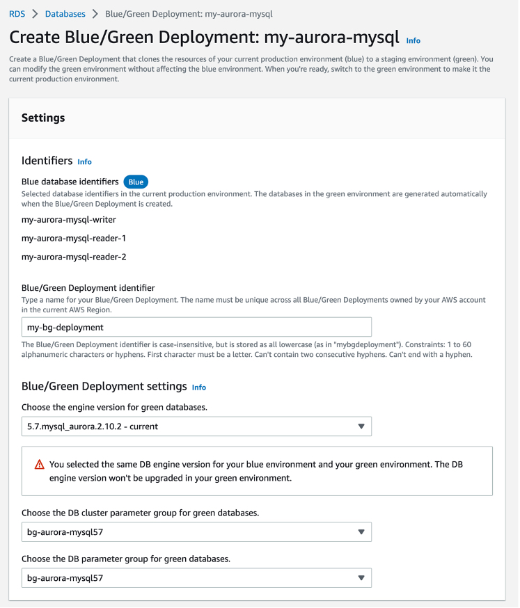 Nuevo: implementaciones azul/verde completamente administradas en Amazon Aurora y Amazon RDS | Servicios web de Amazon