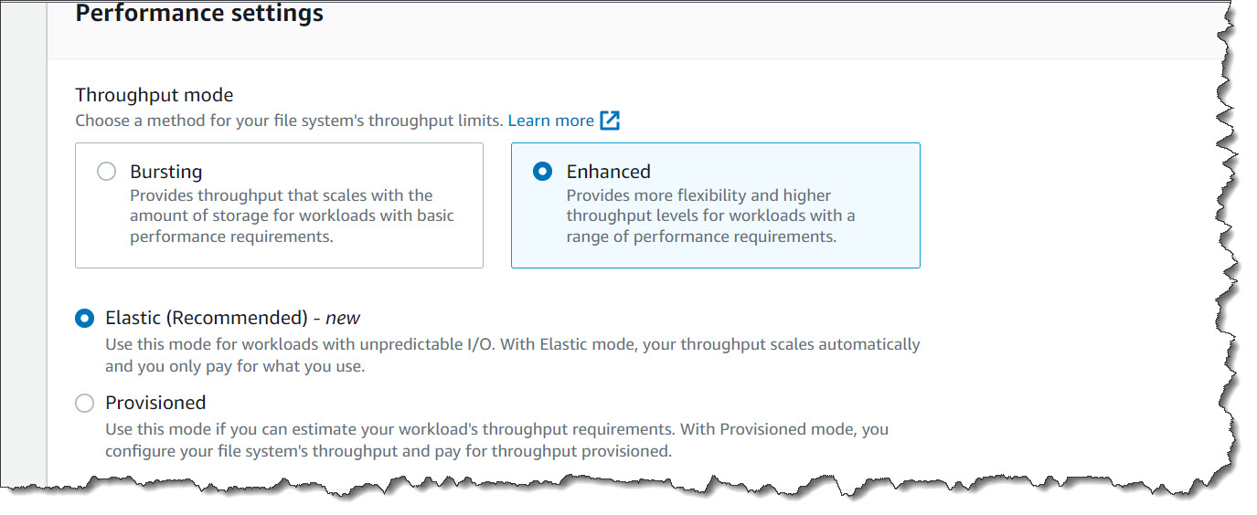 New - Elastic Throughput