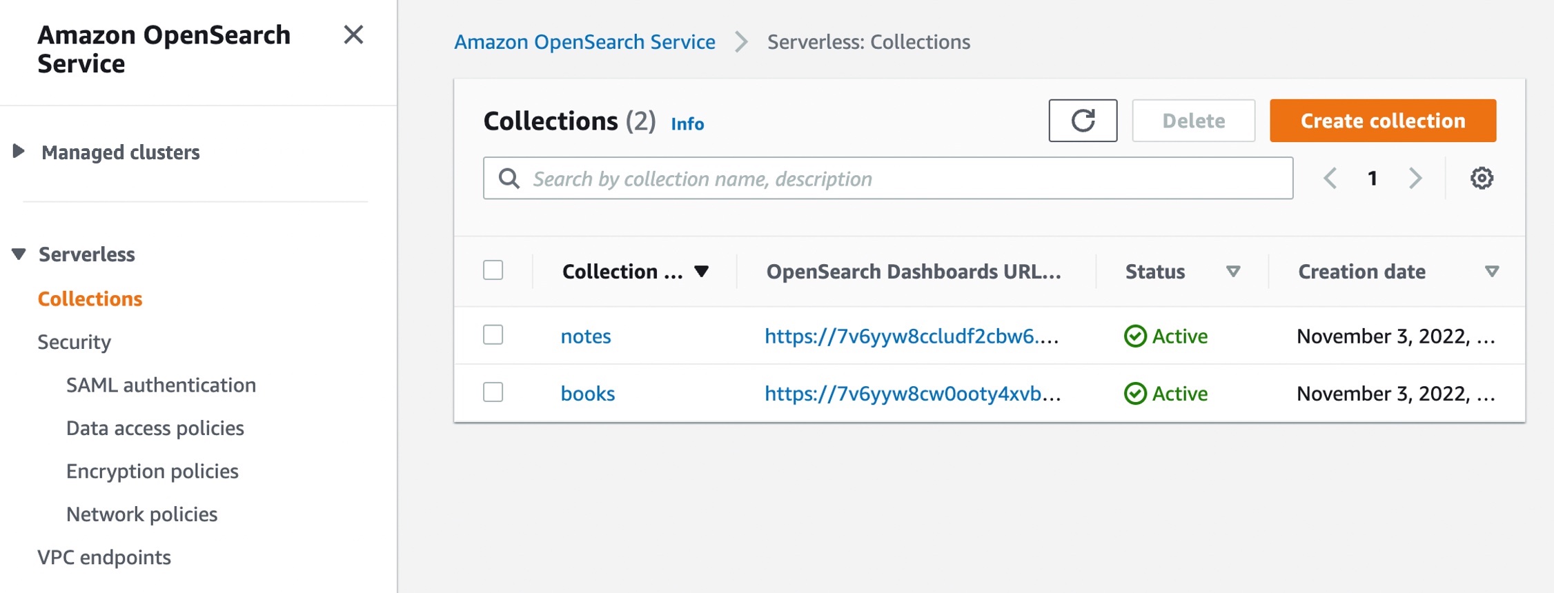 Vista previa: Amazon OpenSearch Serverless: ejecute cargas de trabajo de búsqueda y análisis sin administrar clústeres | Servicios web de Amazon