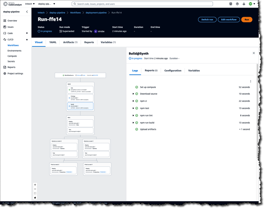 Running automated workflow