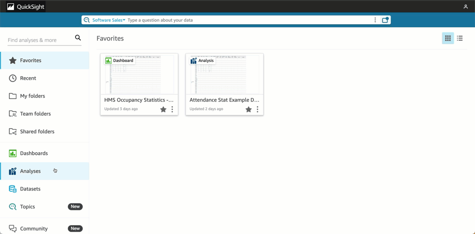 Vistazo rápido a los informes paginados de Amazon QuickSight 