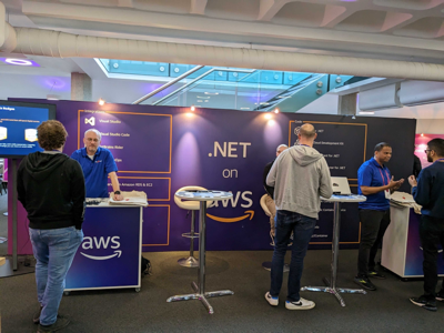 .NET on AWS booth, NDC London 2023