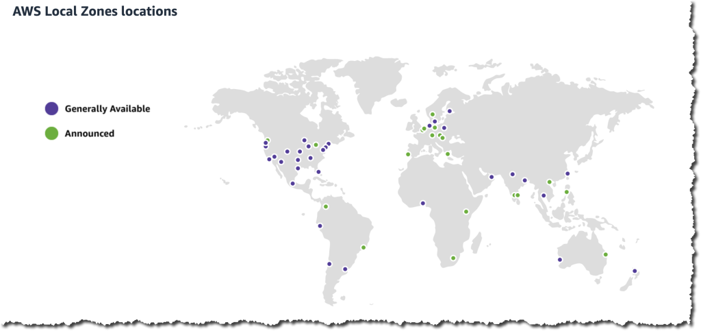 すべての AWS Local Zones 