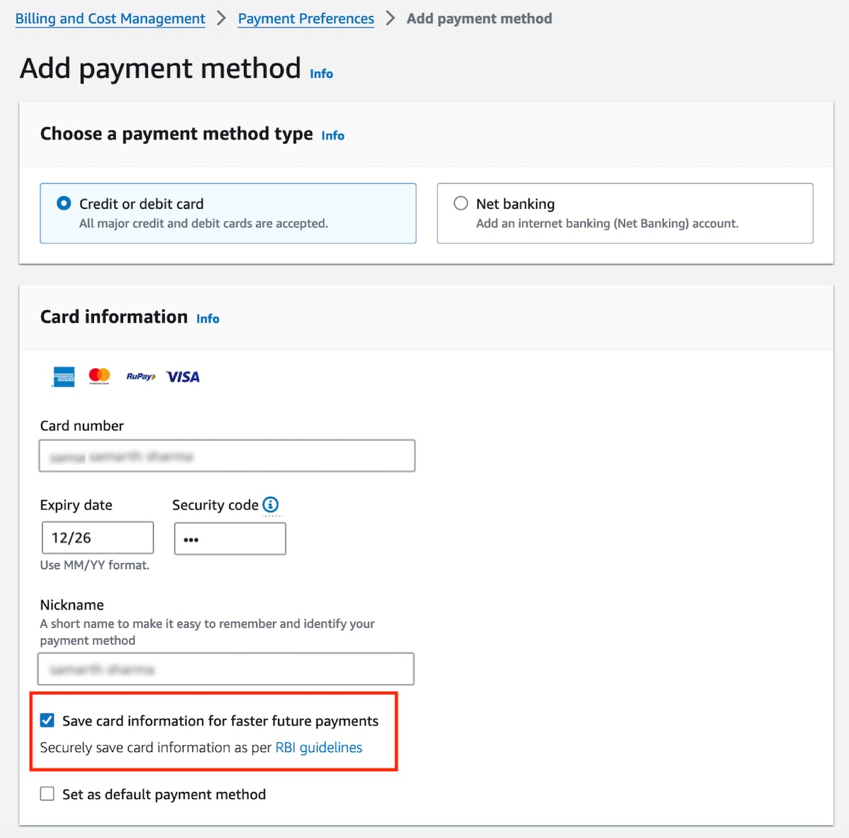 How to Add a Credit Card to AWS: Quick & Secure Guide