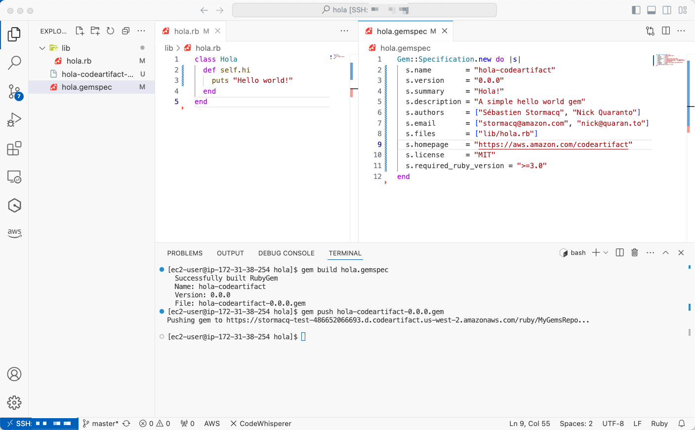 CodeArtifact - building and pushing a custom package