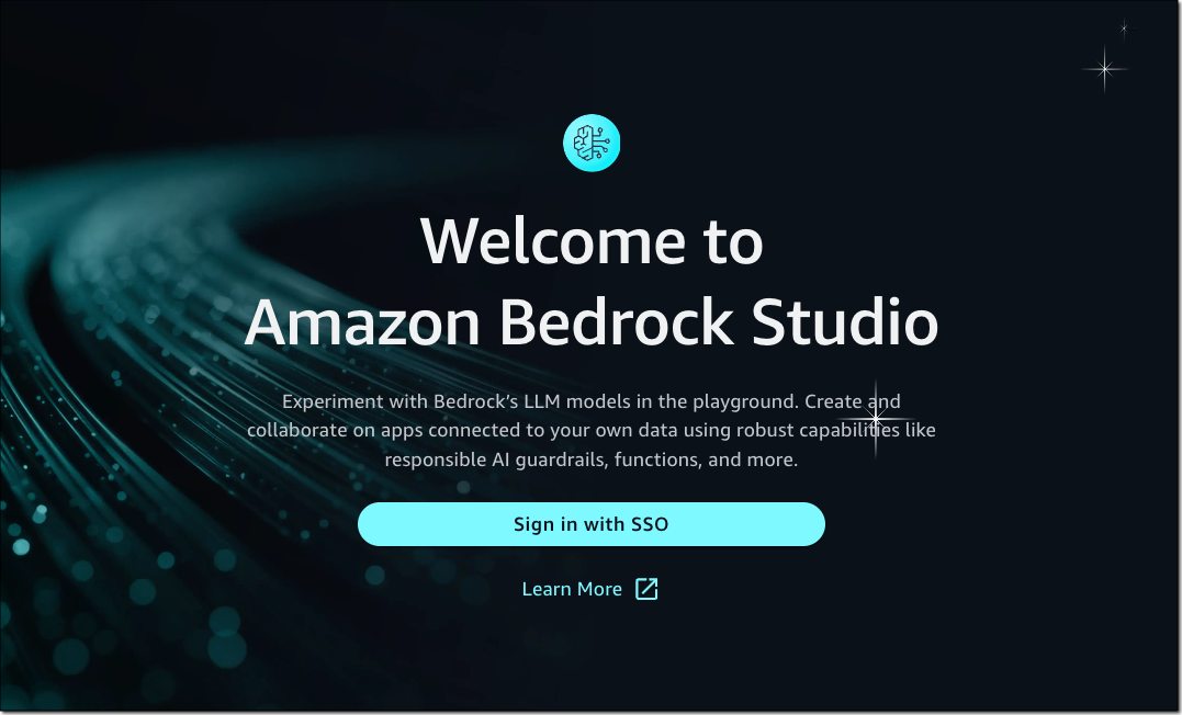 Vytváření generativních aplikací AI pomocí Amazon Bedrock Studio (náhled)