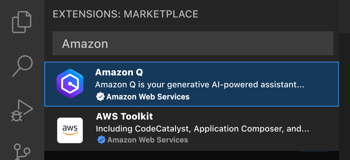 Amazon Q extension image