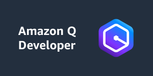 Graphic with text reading Amazon Q Developer